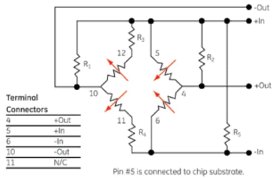 Schaltplan - Amphenol Advanced Sensors NPH Nieder- und Mitteldrucksensoren